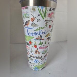 Tennessee Themed Travel Tumbler - Stainless Steel and Multicolor
